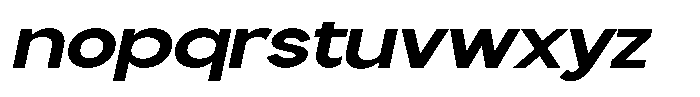 Flova Black Extended Italic Font LOWERCASE