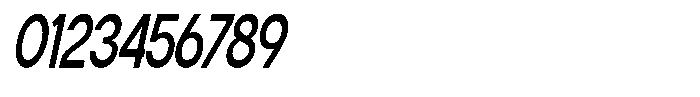 Flova Bold Compressed Italic Font OTHER CHARS