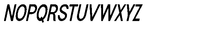 Flova Bold Compressed Italic Font UPPERCASE