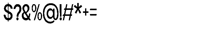 Flova Bold Compressed Font OTHER CHARS
