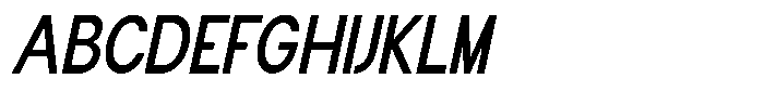 Flova Bold Condensed Italic Font UPPERCASE