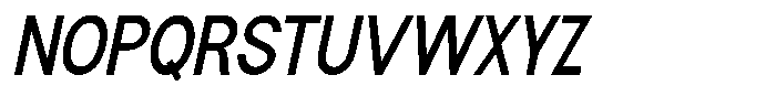 Flova Bold Condensed Italic Font UPPERCASE
