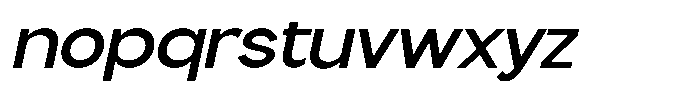 Flova Bold Expanded Italic Font LOWERCASE