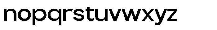Flova Bold Expanded Font LOWERCASE