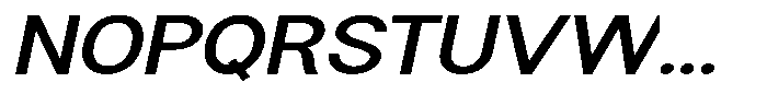 Flova Bold Extended Italic Font UPPERCASE