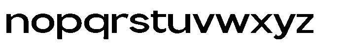 Flova Bold Extended Font LOWERCASE