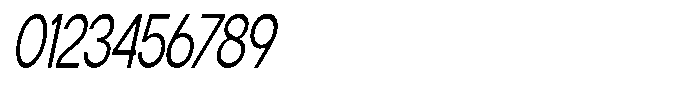 Flova Compressed Italic Font OTHER CHARS