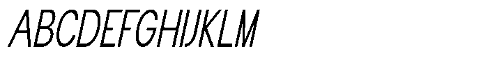 Flova Compressed Italic Font UPPERCASE
