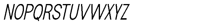 Flova Compressed Italic Font UPPERCASE