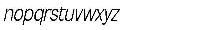 Flova Compressed Italic Font LOWERCASE