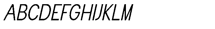 Flova Condensed Italic Font UPPERCASE