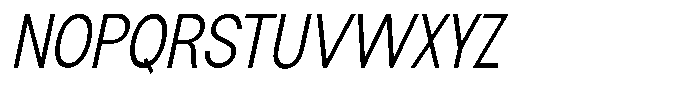 Flova Condensed Italic Font UPPERCASE