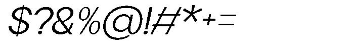Flova Expanded Italic Font OTHER CHARS