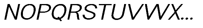Flova Extended Italic Font UPPERCASE
