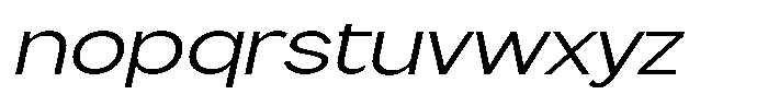 Flova Extended Italic Font LOWERCASE