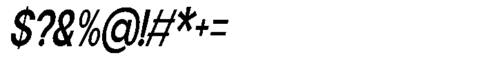 Flova Extra Bold Compressed Italic Font OTHER CHARS