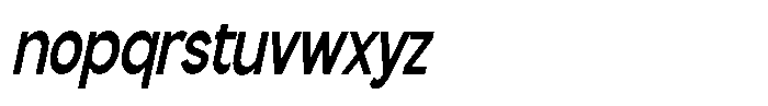 Flova Extra Bold Compressed Italic Font LOWERCASE