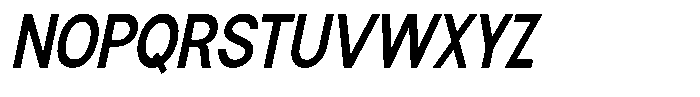 Flova Extra Bold Condensed Italic Font UPPERCASE