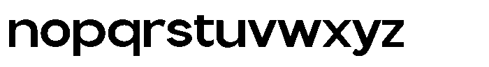 Flova Extra Bold Expanded Font LOWERCASE
