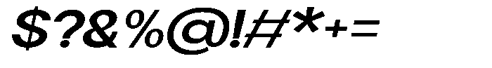 Flova Extra Bold Extended Italic Font OTHER CHARS