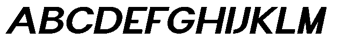 Flova Extra Bold Extended Italic Font UPPERCASE