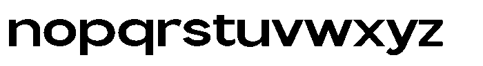 Flova Extra Bold Extended Font LOWERCASE
