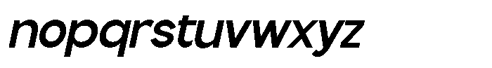 Flova Extra Bold Italic Font LOWERCASE