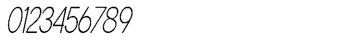 Flova Extra Light Compressed Italic Font OTHER CHARS