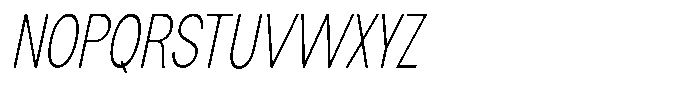 Flova Extra Light Compressed Italic Font UPPERCASE