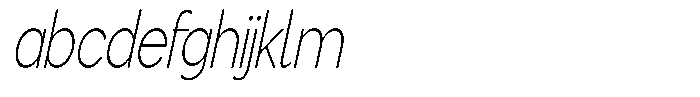 Flova Extra Light Compressed Italic FONT