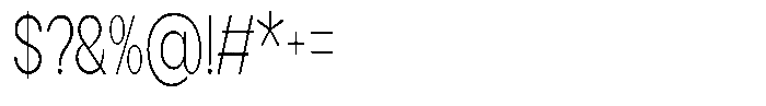 Flova Extra Light Compressed Font OTHER CHARS