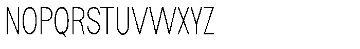 Flova Extra Light Compressed Font UPPERCASE