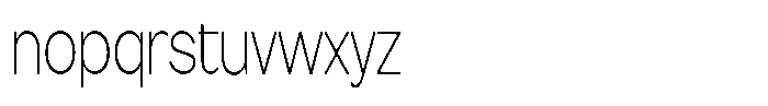 Flova Extra Light Compressed Font LOWERCASE