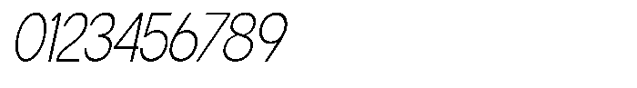 Flova Extra Light Condensed Italic Font OTHER CHARS