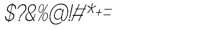 Flova Extra Light Condensed Italic Font OTHER CHARS