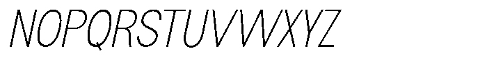 Flova Extra Light Condensed Italic Font UPPERCASE