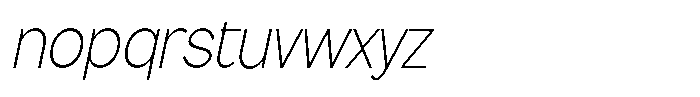 Flova Extra Light Condensed Italic Font LOWERCASE