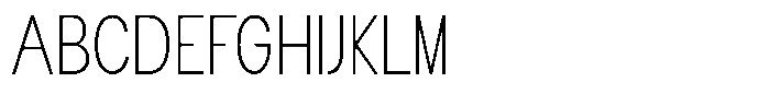 Flova Extra Light Condensed Font UPPERCASE