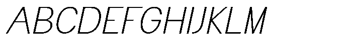 Flova Extra Light Expanded Italic Font UPPERCASE