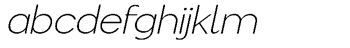 Flova Extra Light Expanded Italic FONT