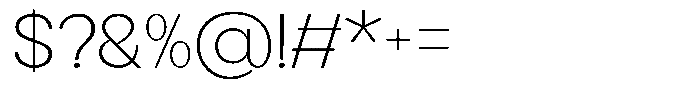 Flova Extra Light Expanded Font OTHER CHARS