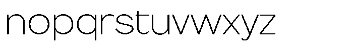 Flova Extra Light Expanded Font LOWERCASE