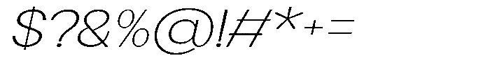 Flova Extra Light Extended Italic Font OTHER CHARS