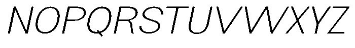 Flova Extra Light Extended Italic Font UPPERCASE