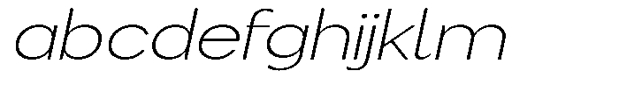 Flova Extra Light Extended Italic FONT