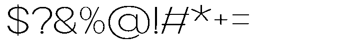 Flova Extra Light Extended Font OTHER CHARS