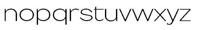 Flova Extra Light Extended Font LOWERCASE