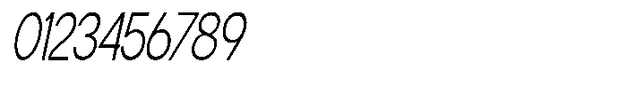 Flova Light Compressed Italic Font OTHER CHARS