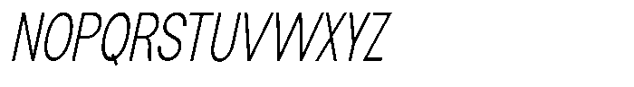 Flova Light Compressed Italic Font UPPERCASE