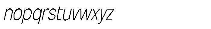 Flova Light Compressed Italic Font LOWERCASE